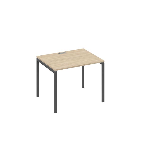 Стол письменный на металлокаркасе DUE A4 А4 Б2 022 БП дуб скандинавский / металлокаркас антрацит - Вид 1