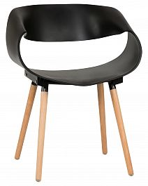 Стул обеденный DOBRIN ALIEN (ножки светлый бук, цвет чёрный (B-03)) - Фото предпросмотра