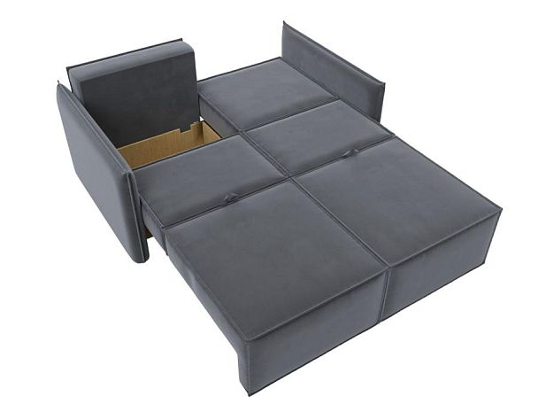 Диван прямой Либерти мини Велюр серый - Вид 9