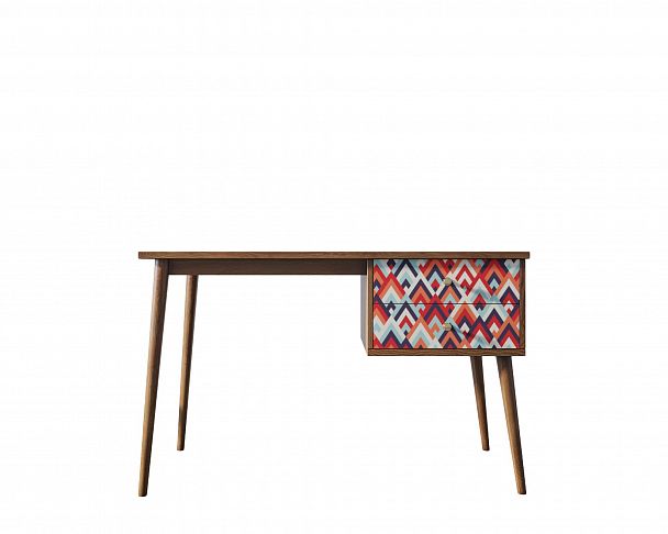 Стол рабочий "Berber" принт 2 с одной тумбой - Вид 4