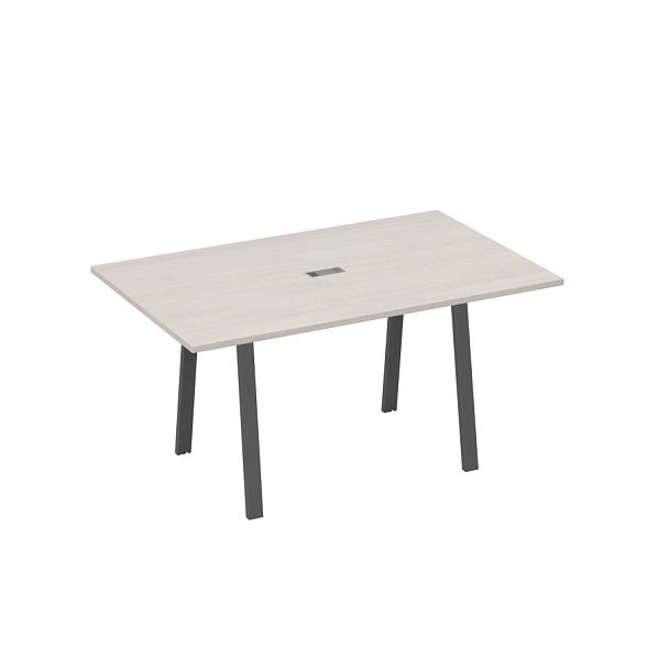 Стол 160 в переговорную металлокаркас TRE A4 А4 Б3 121 БП дуб / металлокаркас антрацит - Вид 1