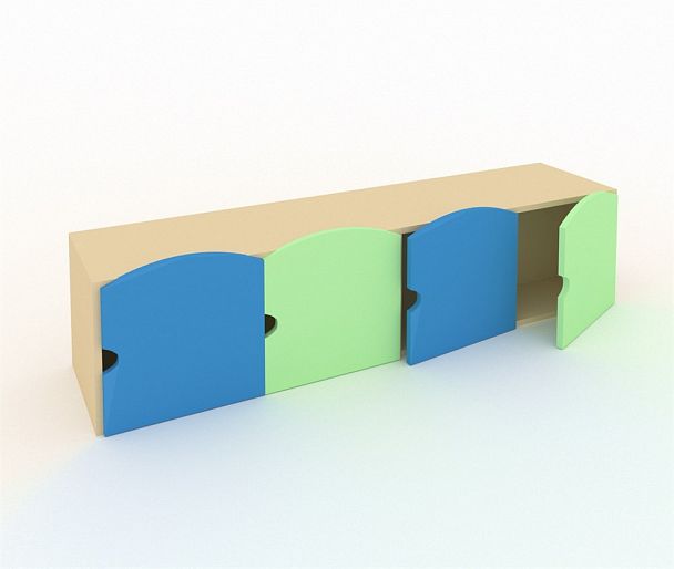 Надставка для купальных принадлежностей на шкафы ШГ-4БМ синий - Вид 1