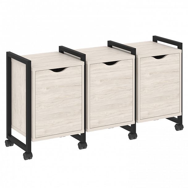 Тумба на колесах наборная "Loft" VR.L-TN-5.K денвер светлый/черный - Вид 1