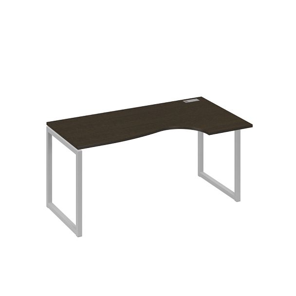 Стол эргономичный правый "Классика" на металлокаркасе QUATTRO A4 А4 Б4 046 БП венге / металлокаркас серый - Вид 1