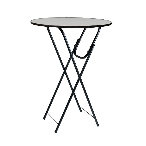 Стол Лидер 9, D800, серый, кромка т -образная черная, каркас черный - Вид 2