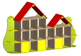 Стенка Домик большой МСН-033 - Фото предпросмотра