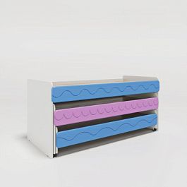 Кровать выкатная многоярусная "ГОРОД" (настил ДВП) - Фото предпросмотра