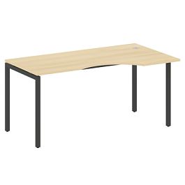 Metal System Quattro Стол криволинейный правый на П-образном м/к 40БП.СА-1 (R) Акация/Антрацит металл 1600*900*750 - Фото предпросмотра