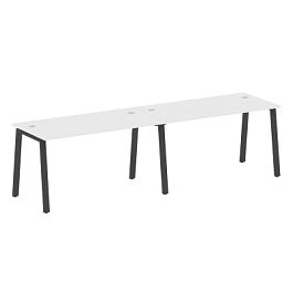 Metal System Р. ст. на 2 раб. места на А-образном м/к БА.СМ-2.3 Белый/Антрацит металл 2800*720*750 - Фото предпросмотра