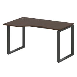 Metal System Стол криволинейный левый на О-образном м/к БО.СА-2 (L) Венге/Антрацит металл 1400*900*750 - Фото предпросмотра