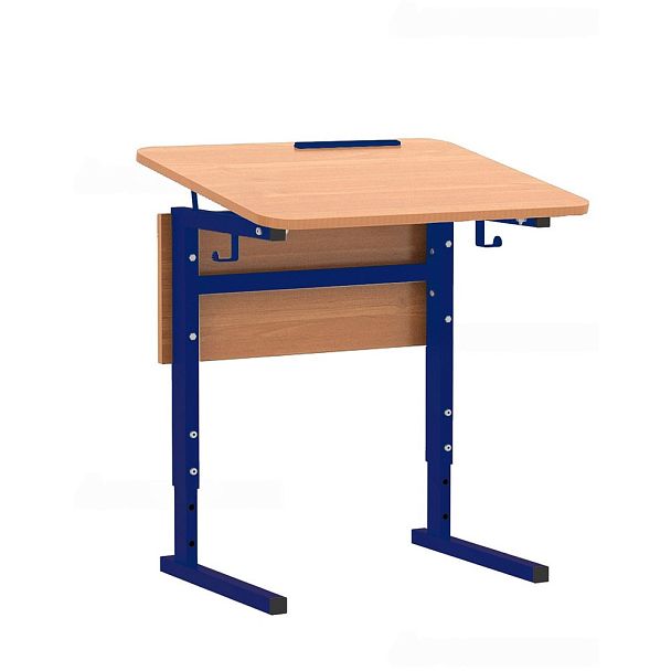 Стол ученический 115Рп, 1-местный, регулир. высота и наклон столешницы 0-10° на прямоугольной трубе (м/к Красный, Синий, Зеленый), гр.4-6 - Вид 3