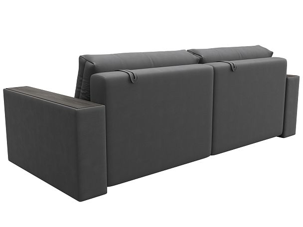 Диван прямой с декором Лига-049 НПБ Замша серый - Вид 5