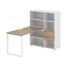 Стол-стеллаж EQRST 1113 Дуб Денвер светлый/Белый/Белый 1790х1120х1355 EDIS - Фото предпросмотра