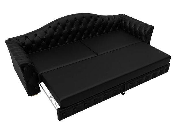 Диван прямой Артис Экокожа черный - Вид 7