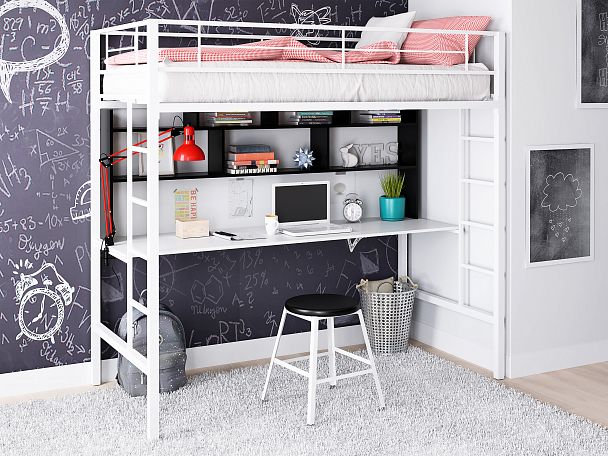 Кровать-чердак "Севилья-1.2" белый - Вид 1