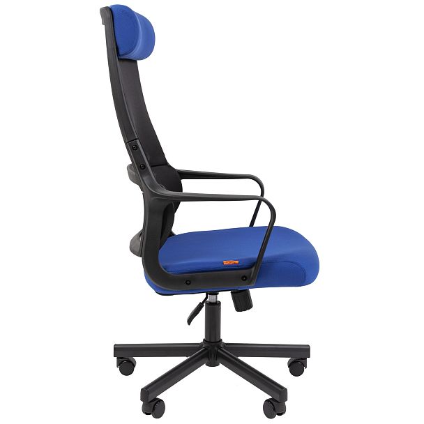 Кресло CHAIRMAN 590, ткань/сетка, черный/синий - Вид 4