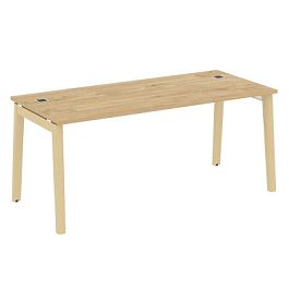 Оникс Вуд Стол руководителя OW.SRR-5.8 Тиквуд Светлый/Дуб Светлый/Металл Белый 1780*800*750 - Фото предпросмотра
