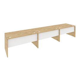 Onix Рабочая станция O.RS-3.3.8 Тиквуд светлый/Белый бриллиант 4140*800*750 - Фото предпросмотра