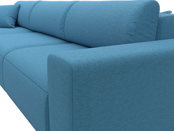 Диван угловой Лига-036 НПБ Классик Лонг левый угол Рогожка голубой - Вид 4
