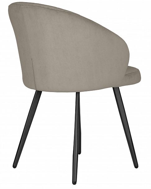 Стул обеденный DOBRIN NAOMI (ЭМАЛЬ ЧЕРНЫЙ МУАР велюр Catania Cocoa) - Вид 4