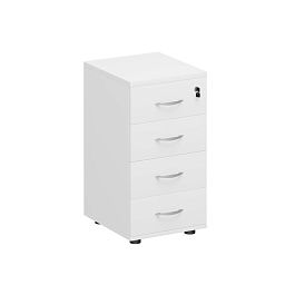 Тумба приставная 4-х ящичная с замком Комфорт КФ К.311 БП белый премиум - Фото предпросмотра