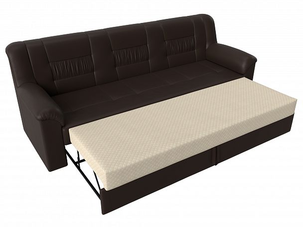 Прямой диван Карелия (полностью экокожа коричневая) - Вид 6