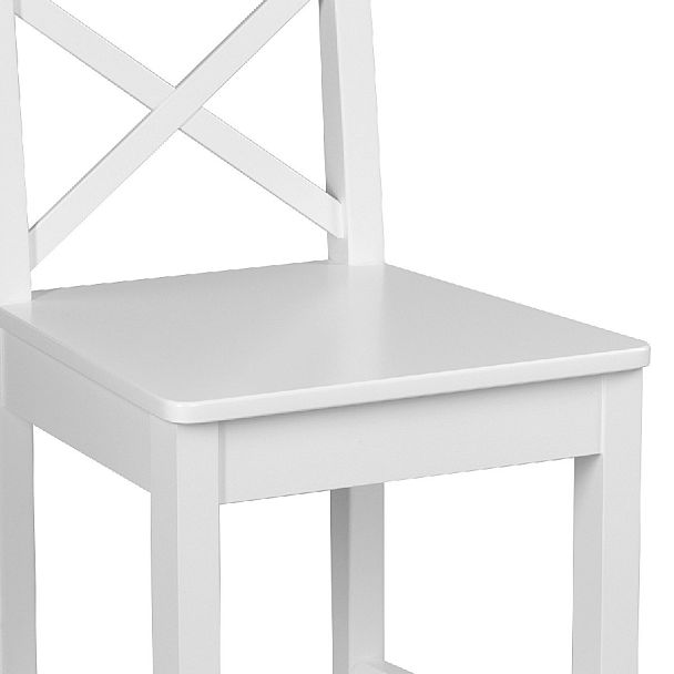 Комплект деревянных полубарных стульев с жестким сиденьем Бергольф Белый, 2 шт. - Вид 11