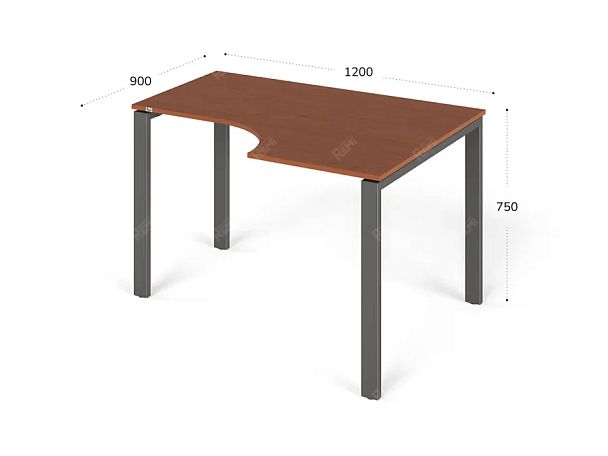 ЛАЙТ / LIGHT RLG016-10x9R Угловой стол 120x90x75 Орех Итальянский - Вид 2