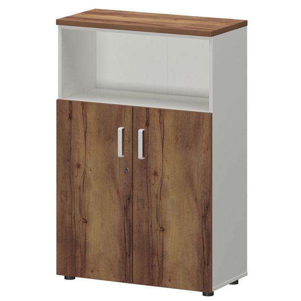 Шкаф СМШ-38Д2 Тип2 Белый/Таксония 792x380x1215 Смарт - Вид 1