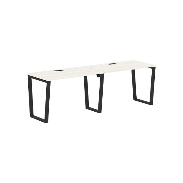 Стол 2-х местный EVWST 2367 Ясень Траун/Черный 2326х670х750 EDIS - Вид 1