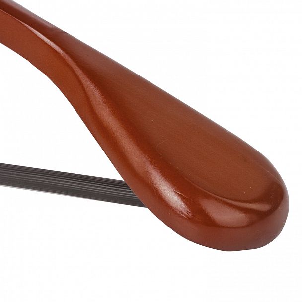 Вешалка-плечики, размер 48-50, деревянная, анатомическая, перекладина, цвет вишня, BRABIX "Люкс", 601164 - Вид 3