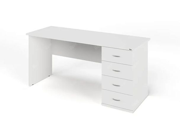 ЛАЙТ / LIGHT RRG007-16x6R Однотумбовый стол 160x60x75 Белый - Вид 1