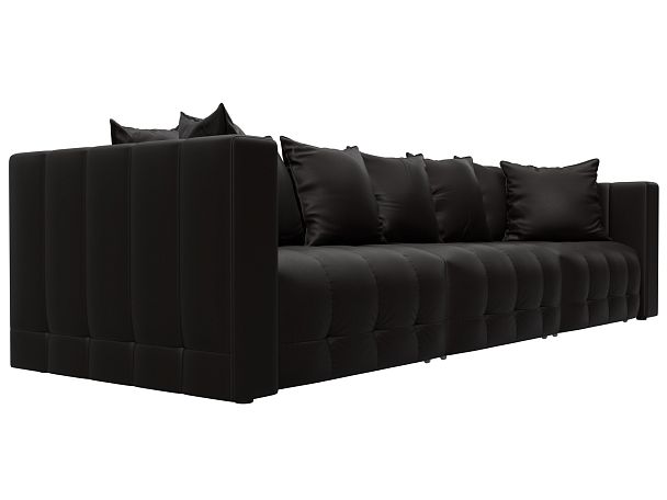 Диван прямой Лига-052 НПБ Лонг Экокожа коричневый - Вид 3