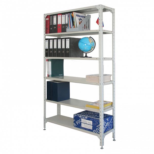 Стеллаж металлический "УНИВЕРСАЛ", 2000х1000х300 мм, УСИЛЕННЫЕ СТОЙКИ, 6 полок, регулируемые опоры, 290144 - Вид 6