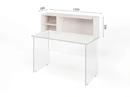 UNITY PП02-12 Дуб Молочный Полка настольная 1200х280х390 - Фото предпросмотра