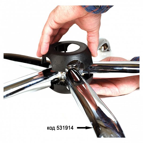 Накладка-кожух для хромированного пятилучия NZ004, пластик черный - Вид 3