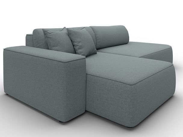 Диван угловой Лига-065 БП угол левый Рогожка серый - Вид 3