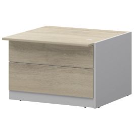 Модуль завершающий низкий левый СМР-11.10 Белый/Кронберг 1025x1000x750 Ресепшен Смарт - Фото предпросмотра