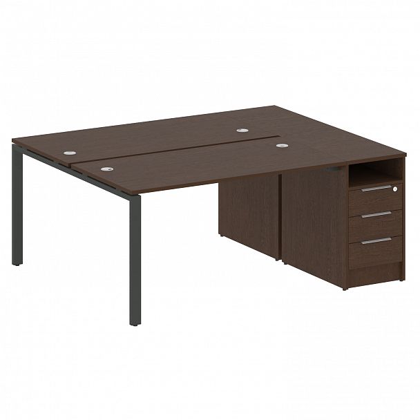 Рабочая станция "Metal System" БП.РС-СТП-2.3 венге/антрацит - Вид 1