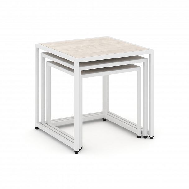 Стол журнальный "Loft" VR.L-SJK-50 Денвер Светлый/Белый - Вид 3