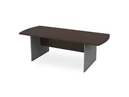 БЕРЛИН / BERLIN Конференц-стол симметричный 2300х1000х740 Венге/Серый - Фото предпросмотра