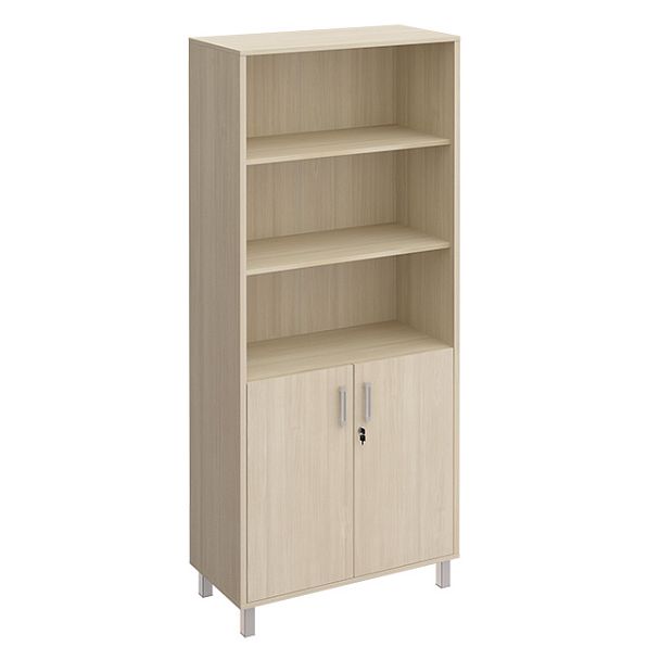 Шкаф для документов двери ДСП с замком + ниши "Борн" В 430-821-1 дуб шамони - Вид 1