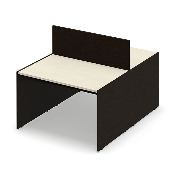 Стол офисный рабочий "Система-M"  ПК-ССМ-СТ2С120Х160НЭР/Д-В2-180 клен - Вид 1