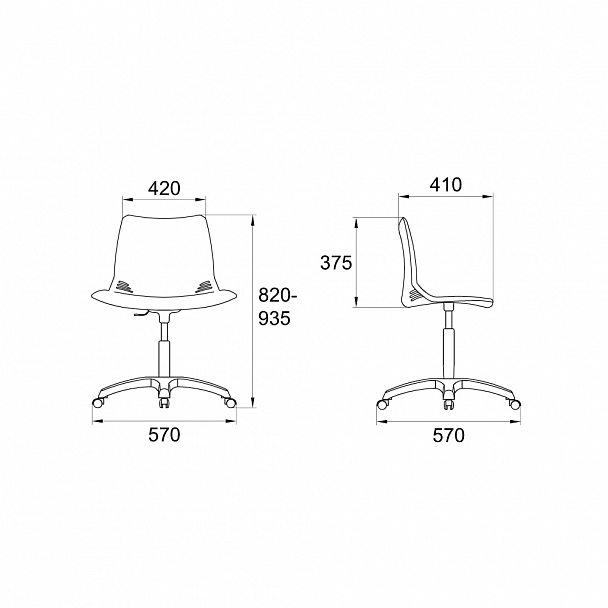 Кресло "Race SW КРЕСЛО на черной Крестовине Somalia", серый - Вид 6