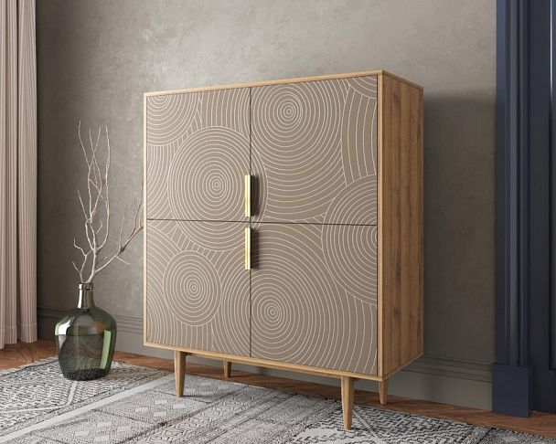 Большой комод с четырьмя дверками Line R19/beige - Вид 5