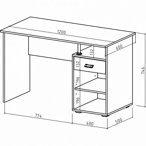 Стол письменный Имидж-47 - Вид 2