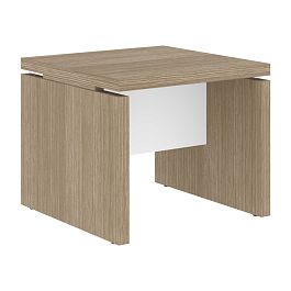 Стол журнальный СП-064-25-11 Дуб Натуральный/Белый глянец 600х600х500 KANON - Фото предпросмотра