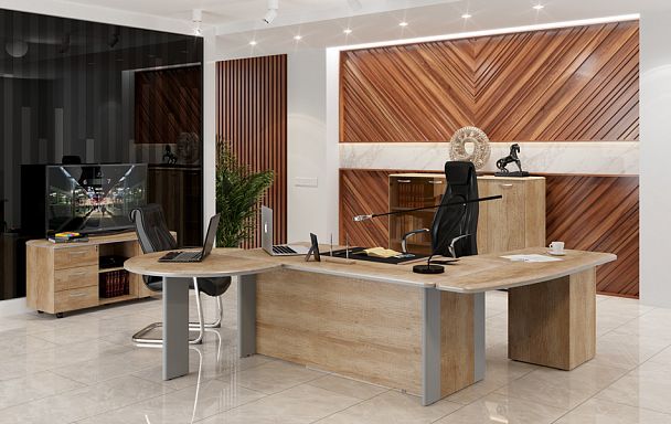 Стол руководителя "Dioni" DST 1890H дуб каньон - Вид 3