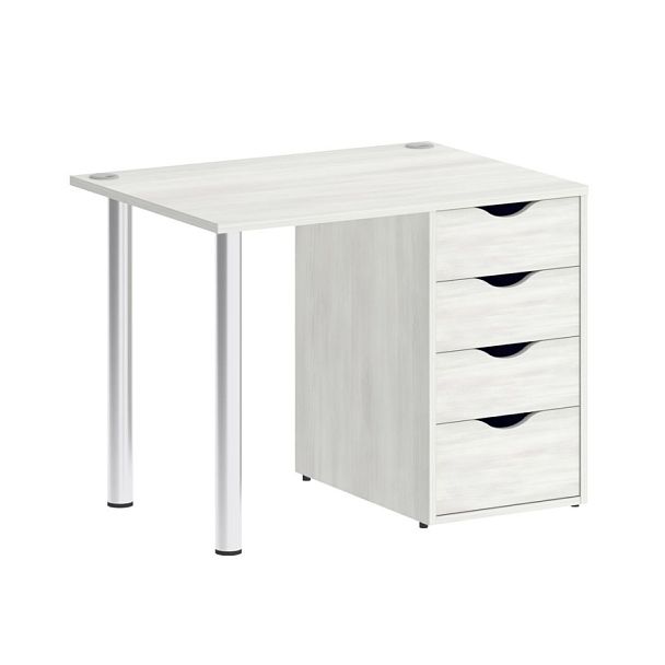 Home Office Стол письменный VR.SP-3-98.4 Снежная патина/Хром опоры 980*720*750 - Вид 1