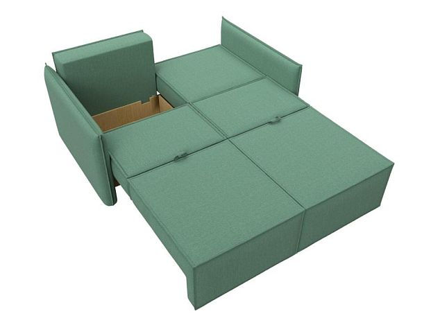 Диван прямой Либерти мини Рогожка зеленый - Вид 9